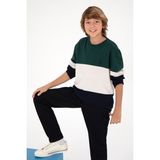 U.S. Polo Assn. Erkek Çocuk Koyu Yeşil Bisiklet Yaka Kazak 50295544-VR079 - 5 - 6 Yaş