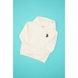 U.S. Polo Assn. Erkek Çocuk Krem Basic Kapüşonlu Sweatshirt 50308442-VR256 - İnci - 4 - 5 Yaş