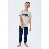 U.s. Polo Assn. Erkek Çocuk Krem Pijama Takım - 10 - 11 Yaş