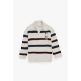 U.S. Polo Assn. Erkek Çocuk Krem Yarım Fermuarlı Kazak 50311120-VR256