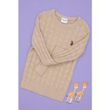 U.S. Polo Assn. Erkek Çocuk Kum Basic Bisiklet Yaka Kazak 50288889-vr085