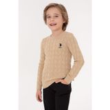 U.S. Polo Assn. Erkek Çocuk Kum Bisiklet Yaka Basic Kazak 50315638-VR085