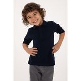U.S. Polo Assn. Erkek Çocuk Lacivert Basic Polo Yaka Sweatshirt 50313790-VR033 - 11 - 12 Yaş