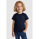 U.S. Polo Assn. Erkek Çocuk Lacivert Bisiklet Yaka Basic Tişört 50325555-VR033