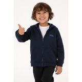 U.S. Polo Assn. Erkek Çocuk Lacivert Fermuarlı Şardonlu Kapüşonlu Örme Hırka 50313852-VR033 - 9 - 10 Yaş