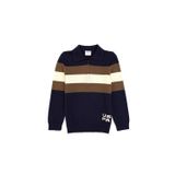 U.S. Polo Assn. Erkek Çocuk Lacivert Polo Yaka Yarım Fermuarlı Kazak 50315615-VR033