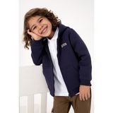 U.S. Polo Assn. Erkek Çocuk Mürdüm Fermuarlı Şardonlu Kapüşonlu Örme Hırka 50313852-VR074 - 10 - 11 Yaş