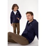 U.S. Polo Assn. Erkek Çocuk Mürdüm Fermuarlı Şardonlu Kapüşonlu Örme Hırka 50313852-VR074