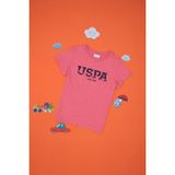 U.S. Polo Assn. Erkek Çocuk Pembe Basic Bisiklet Yaka Tişört 50306512-VR167 - Koyu Pembe - 10 - 11 Yaş