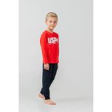 U.s. Polo Assn. Erkek Çocuk Pijama Takımı Baskılı Kırmızı Uzun Kol Pijama Takımı US2634-C-V1 US2634-C-V1 - 10 - 11 Yaş