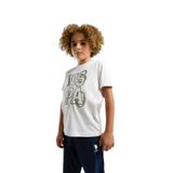 U.S. Polo Assn. Erkek Çocuk Pijama Takımı, Baskılı, Kısa Kollu, Beyaz-Lacivert, 6-7 Yaş
