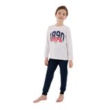 U.S. Polo Assn. Erkek Çocuk Pijama Takımı, Beyaz, 5-6 Yaş