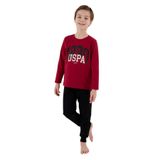 U.S. Polo Assn. Erkek Çocuk Pijama Takımı, Bordo, 7-8 Yaş