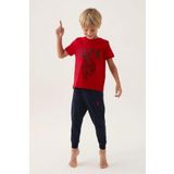 U.S. Polo Assn. Erkek Çocuk Pijama Takımı KIRMIZI KİRMİZİ 7_8