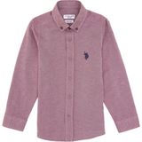 U.s. Polo Assn. Erkek Çocuk Plum Desenli Gömlek Basic Regular Fit Günlük Stil - 9 - 10 Yaş