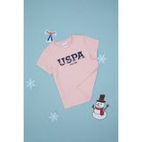 U.S. Polo Assn. Erkek Çocuk Pudra Basic Bisiklet Yaka Tişört 50306512-VR042 - 10 - 11 Yaş