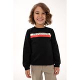 U.S. Polo Assn. Erkek Çocuk Siyah Basic Bsiklet Yaka Sweatshirt 50313994-VR046