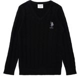U.S. Polo Assn. Erkek Çocuk Siyah Basic V Yaka Kazak 50293535-VR046 - 5 - 6 Yaş - Siyah-128