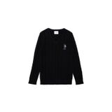 U.S. Polo Assn. Erkek Çocuk Siyah Basic V Yaka Kazak 50293535-vr046