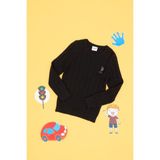U.S. Polo Assn. Erkek Çocuk Siyah Bisiklet Yaka Basic Kazak 50315638-VR046 - 5 - 6 Yaş