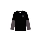 U.S. Polo Assn. Erkek Çocuk Siyah Bisiklet Yaka Basic Sweatshirt 50313996-VR046