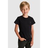 U.S. Polo Assn. Erkek Çocuk Siyah Bisiklet Yaka Basic Tişört 50325555-VR046