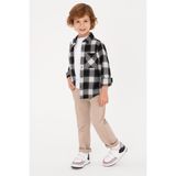 U.s. Polo Assn. Erkek Çocuk Siyah Gömlek Desenli 50316669-VR046 - Siyah-128 - 9 - 10 Yaş