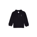 U.S. Polo Assn. Erkek Çocuk Siyah Polo Yaka Basic Sweatshirt 50316514-VR046