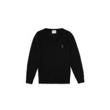 U.S. Polo Assn. Erkek Çocuk Siyah V Yaka Basic Kazak 50315611-VR046