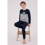 U.S. Polo Assn. Erkek Çocuk Süprem Pijama Takımı, Uzun Kol Pijama Takım, %100 Pamuk - Lacivert - 6 - 7 Yaş