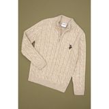 U.S. Polo Assn. Erkek Çocuk Taş Yarım Fermuarlı Kazak 50315628-VR049 - 7 - 8 Yaş