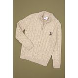 U.S. Polo Assn. Erkek Çocuk Taş Yarım Fermuarlı Kazak 50315628-VR049