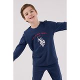 U.s. Polo Assn. Erkek Çocuk Uzun Kol Pijama Takım Koyu Indigo - 14 - 15 Yaş