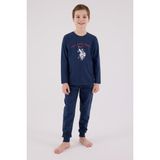 U.s. Polo Assn. Erkek Çocuk Uzun Kol Pijama Takım Koyu Indigo - 6 - 7 Yaş