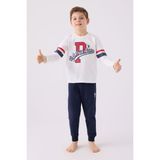 U.S. Polo Assn. Erkek Çocuk Uzun Kol Pijama Takım US1902 Krem - 14 - 15 Yaş