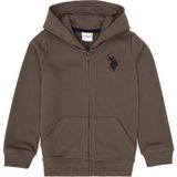U.S. Polo Assn. Erkek Çocuk Vizon Fermuarlı Kapüşonlu Sweatshirt 50316706-VR052 - 10 - 11 Yaş