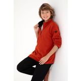 U.S. Polo Assn. Erkek Çocuk Yarım Fermuarlı Kiremit Polar Sweatshirt 50298060-vr031