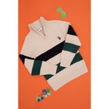 U.S. Polo Assn. Erkek Çocuk Yarım Fermuarlı Krem Triko Kazak 50295517-VR071 - 5 - 6 Yaş