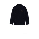 U.S. Polo Assn. Erkek Çocuk Yarım Fermuarlı Lacivert Kazak 50297422-vr033