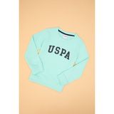 U.S. Polo Assn. Erkek Çocuk Yeşil Basic Bisiklet Yaka Sweatshirt 50313830-VR250 - Mentol - 9 - 10 Yaş