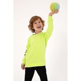 U.S. Polo Assn. Erkek Çocuk Yeşil Basic Bisiklet Yaka Sweatshirt 50313831-VR020 - Elma Yeşili - 10 - 11 Yaş