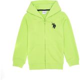 U.S. Polo Assn. Erkek Çocuk Yeşil Fermuarlı Kapüşonlu Sweatshirt 50316706-VR020 - Elma Yeşili - 11 - 12 Yaş