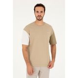 U.S. Polo Assn. Erkek Comfort Fit Bisiklet Yaka Açık Haki Tişört 50287041-VR183 - Haki-1070