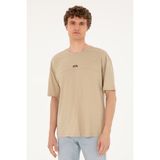 U.S. Polo Assn. Erkek Comfort Fit Bisiklet Yaka Açık Haki Tişört 50287083-VR183 - Haki-1070