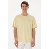 U.S. Polo Assn. Erkek Comfort Fit Bisiklet Yaka Açık Haki Tişört Tişört 50307322-VR183