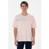 U.S. Polo Assn. Erkek Comfort Fit Bisiklet Yaka Açık Pembe Tişört 50306904-VR078