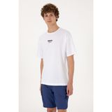 U.S. Polo Assn. Erkek Comfort Fit Bisiklet Yaka Beyaz Tişört 50299970-VR013 - 2XL