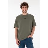 U.S. Polo Assn. Erkek Comfort Fit Bisiklet Yaka Haki Tişört 50306017-vr111