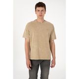 U.S. Polo Assn. Erkek Comfort Fit Bisiklet Yaka Haki Yıkamalı Tişört 50306878-VR027 - 2XL