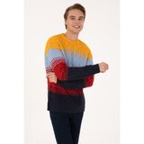 U.S. Polo Assn. Erkek Comfort Fit Bisiklet Yaka Hardal Kazak 50308306-VR072